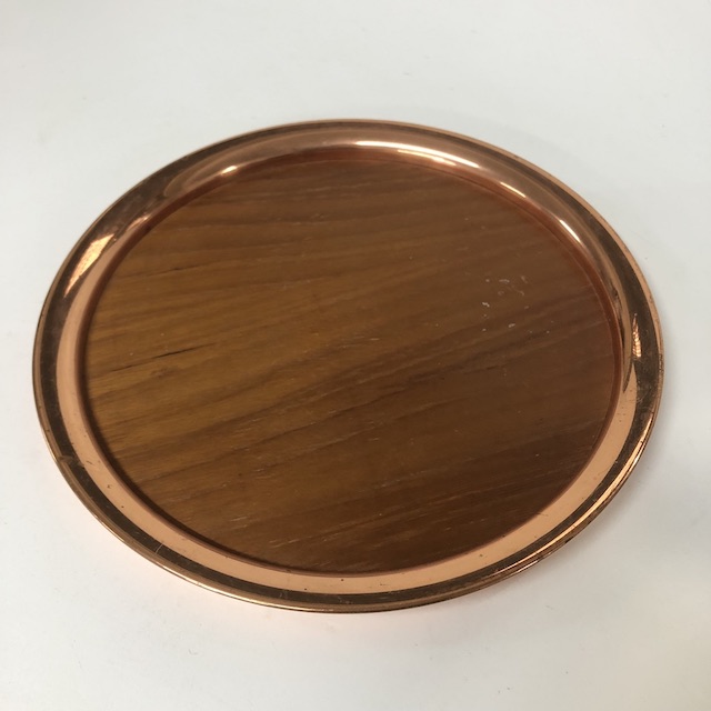 TRAY, Woodgrain and Copper - Smal